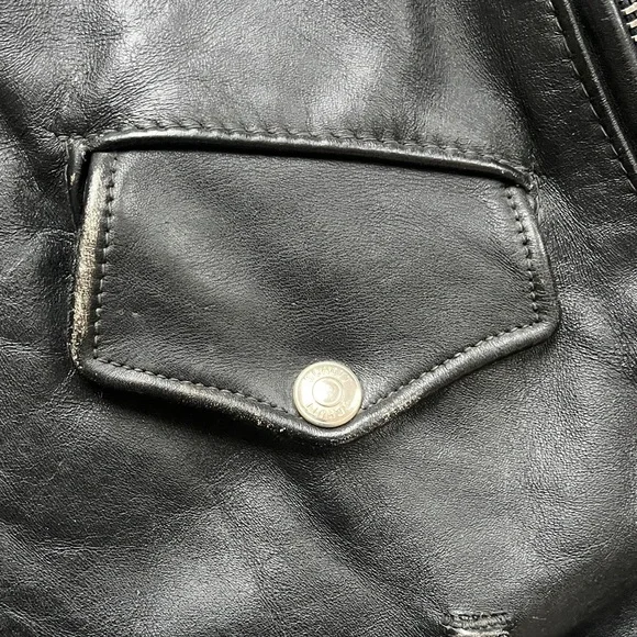 1970s Schott Perfecto Black Leather Motorcycle Jacket - Picture 5 of 11